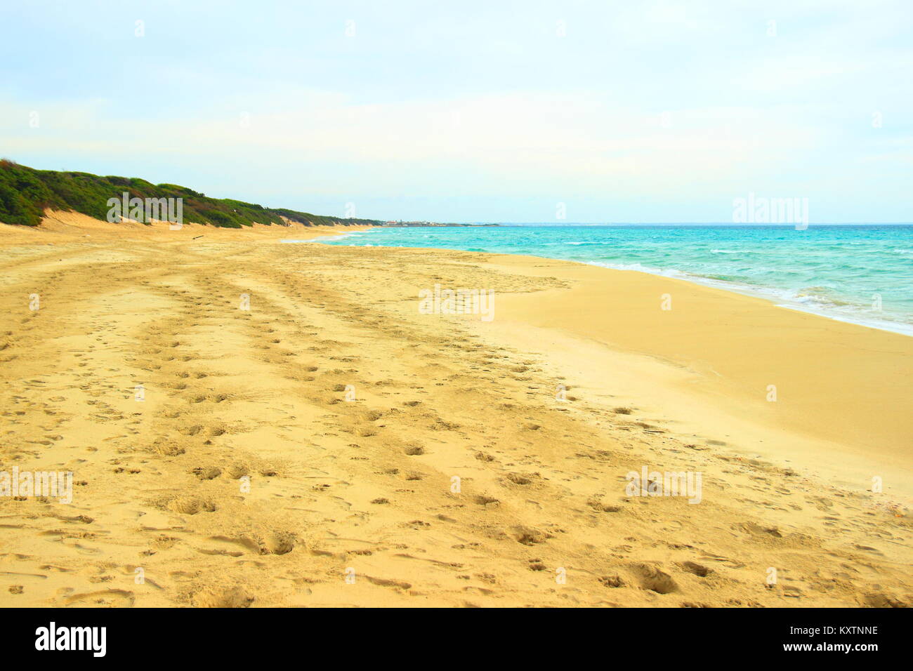 Sandstrand Punta Prosciutto, Apulien, Italien Stockfoto