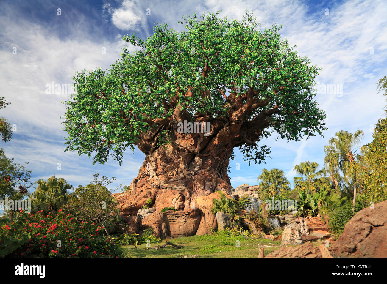Baum des Lebens in der Disney Animal Kingdom Theme Park in Orlando, Florida Stockfoto