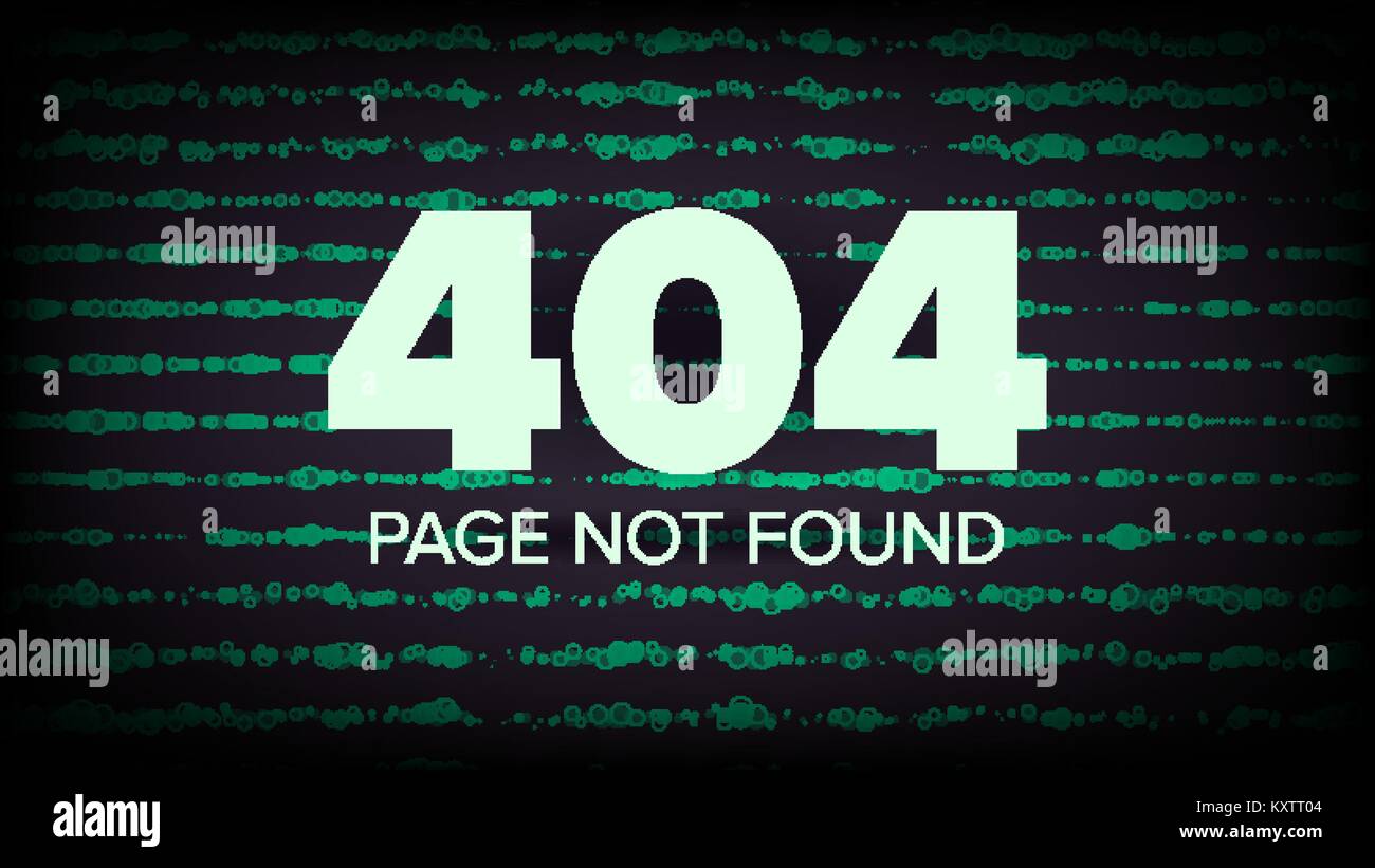 404-Vektor. Seite nicht gefunden. Computer Webseite Ausfall Konzept Abbildung. Stock Vektor