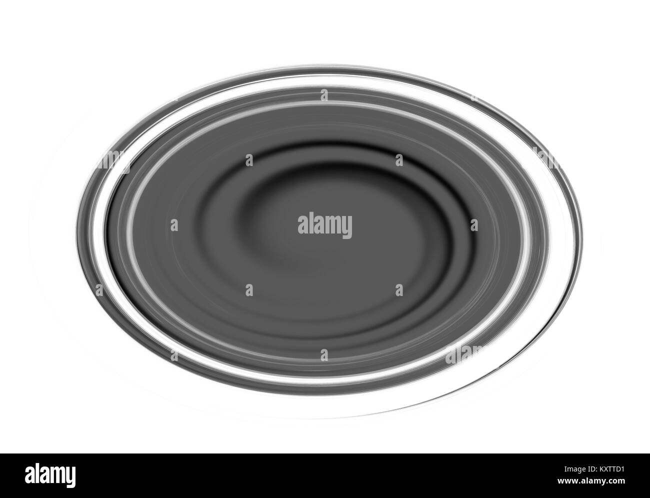 Schwarz oval Grafik Farbe pinselstriche Wirkung auf weißem Hintergrund Stockfoto