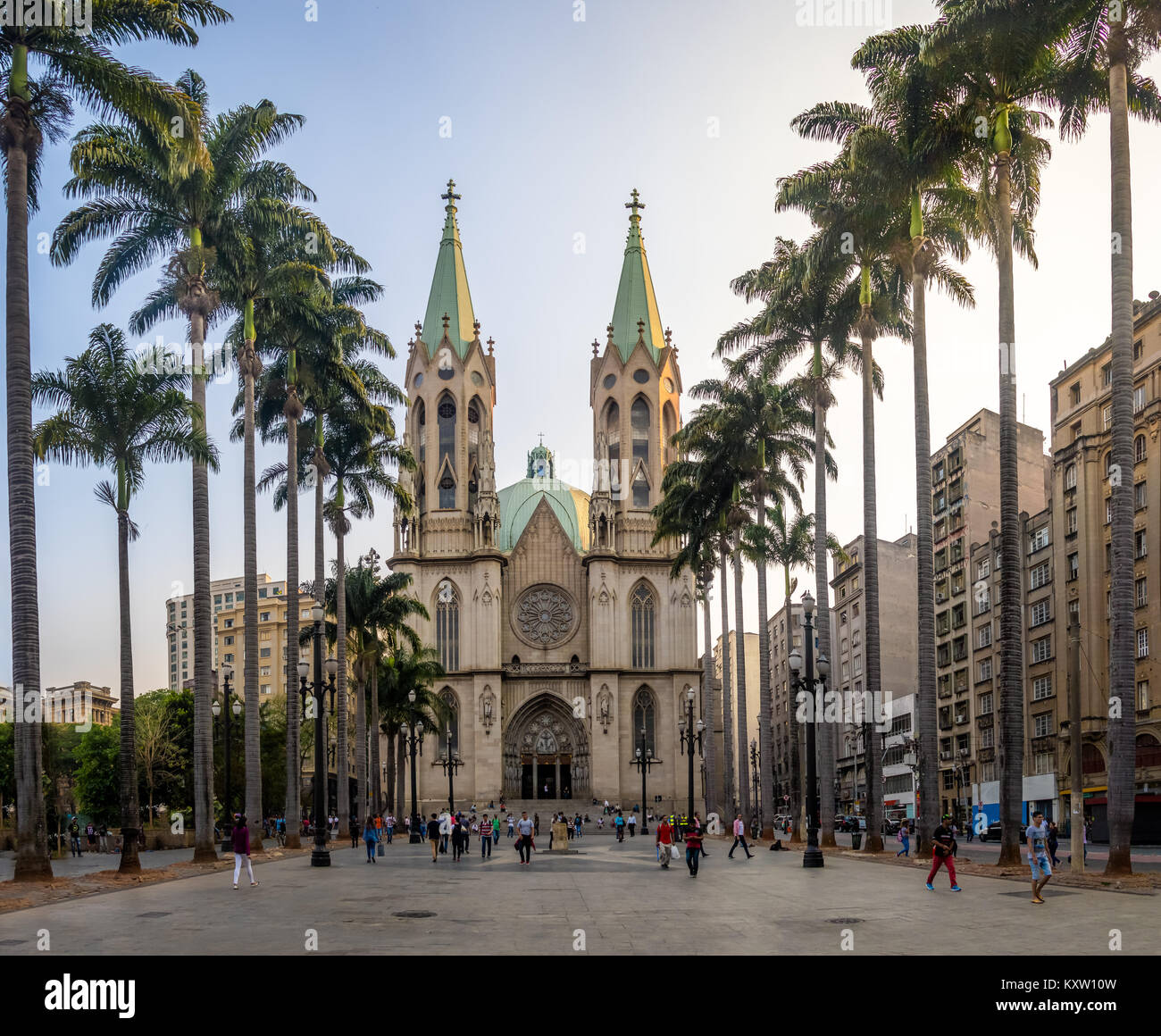 Se Kathedrale - Sao Paulo, Brasilien Stockfoto