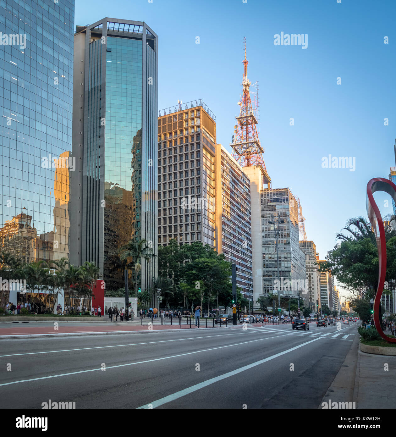 Avenida Paulista - Sao Paulo, Brasilien Stockfoto