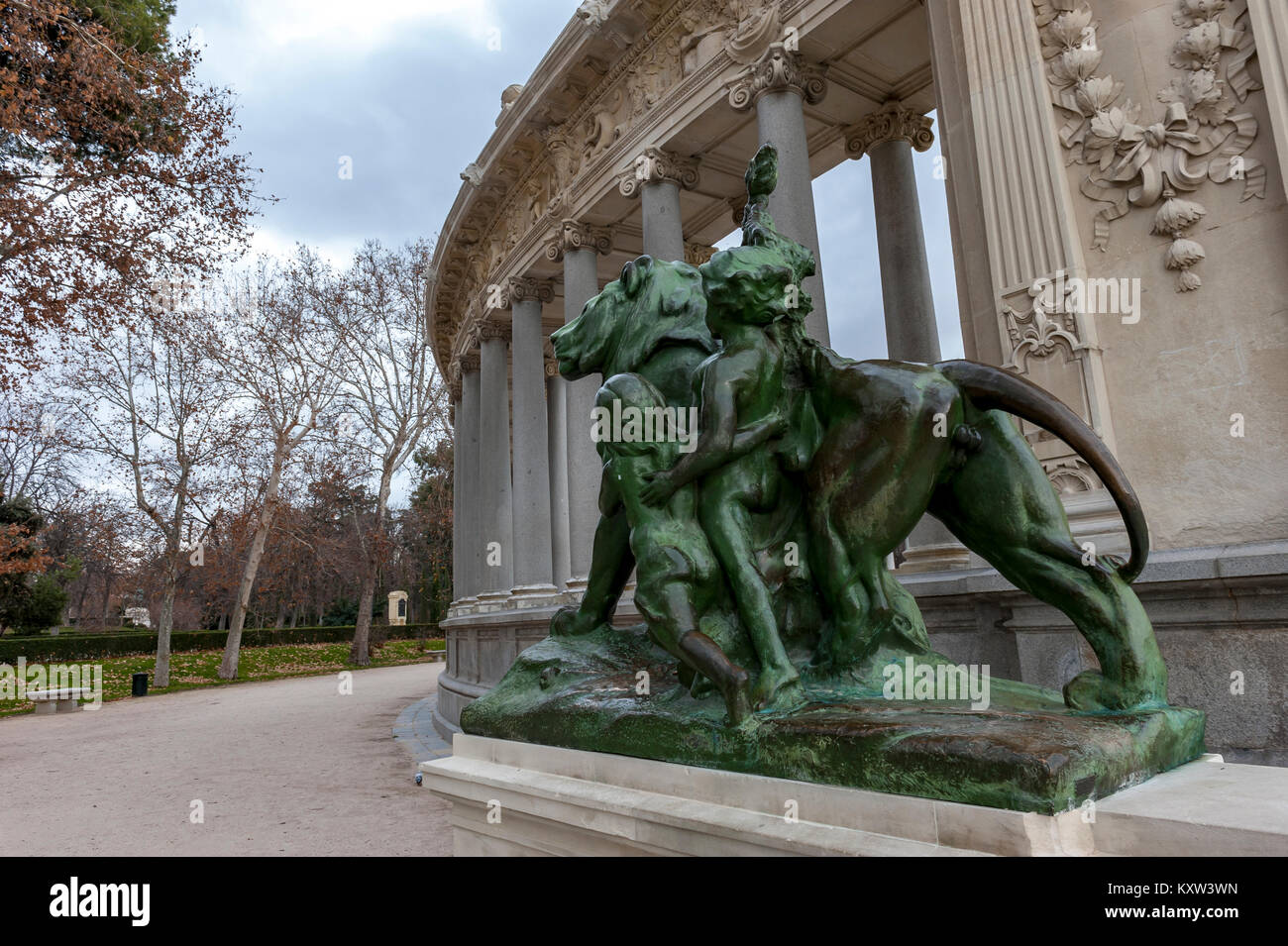 El Retiro Park, Madrid, Spanien Stockfoto