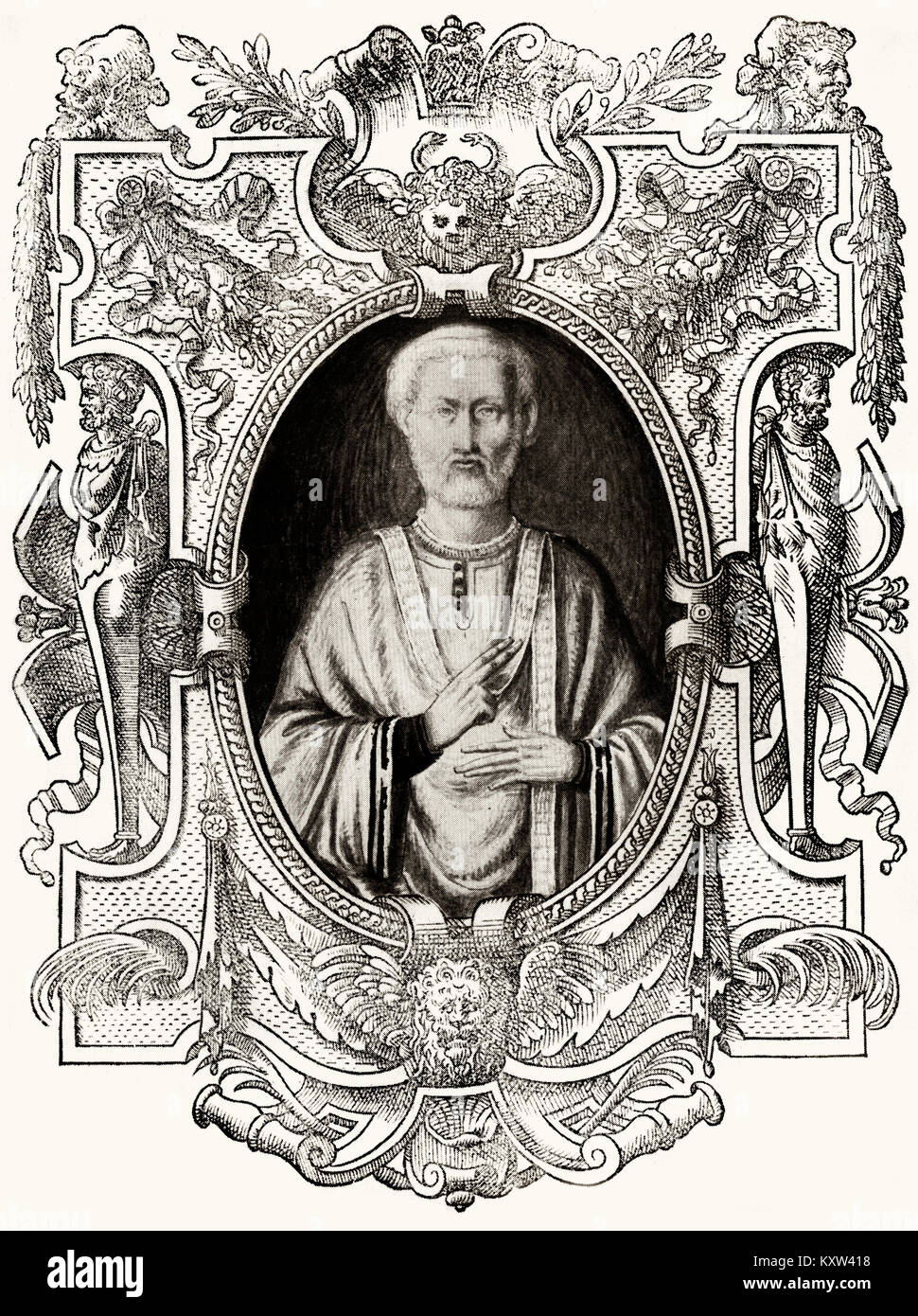 Sylvester ich, war Papst von 314 bis zu seinem Tod im 335 Stockfoto