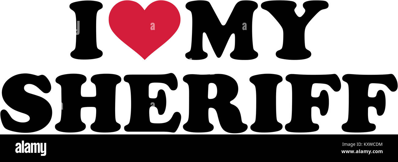 Ich liebe meine Sheriff Stockfoto