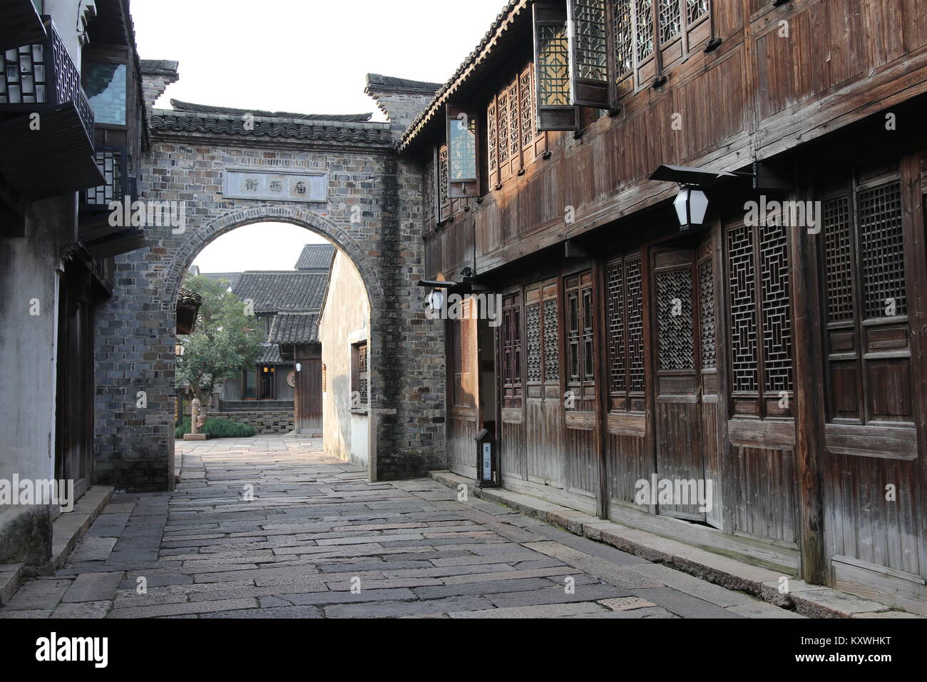 Gasse in Zhangjiajie, China Stockfoto