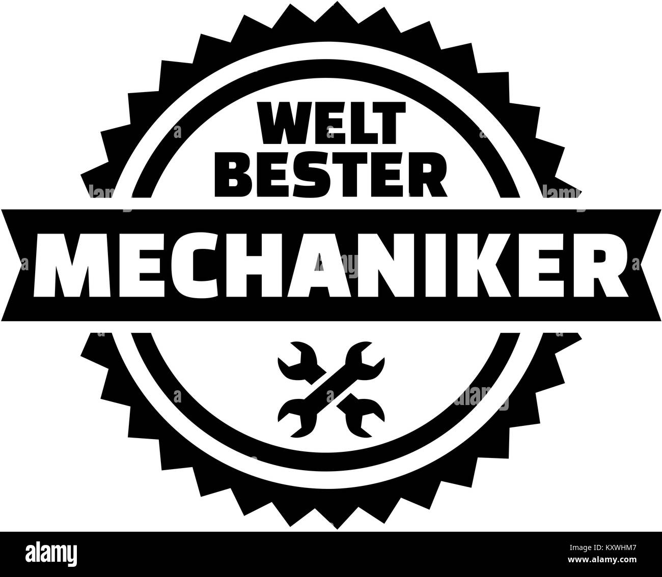 Welten beste Mechaniker Deutsch Stockfoto