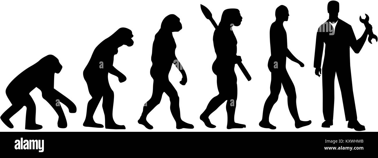 Mechaniker Evolution Stockfoto