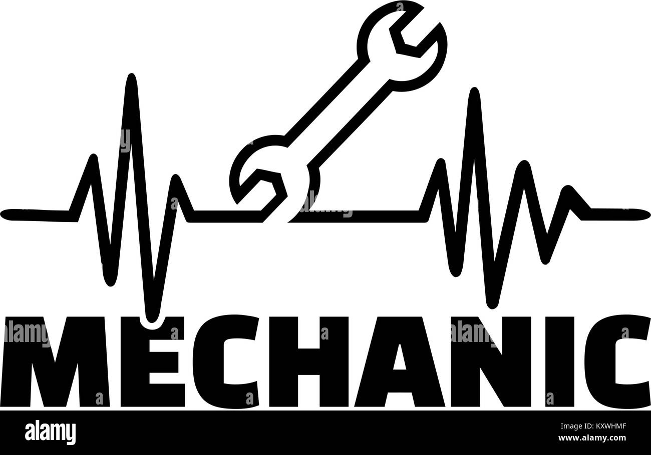 Schraubendreher heartbeat mit Mechaniker Stockfoto