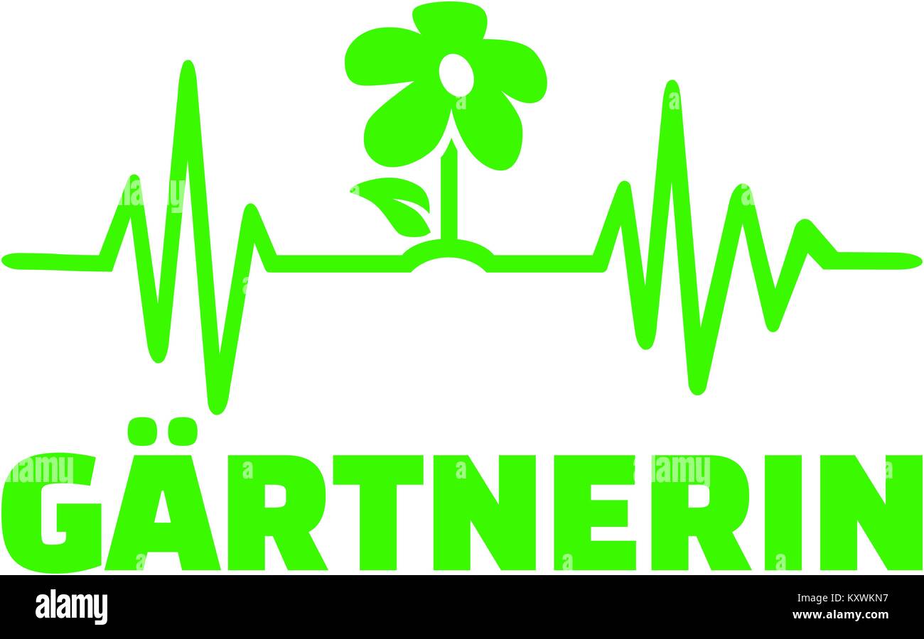 Gärtner heartbeat Puls mit Blume und Deutsche weibliche