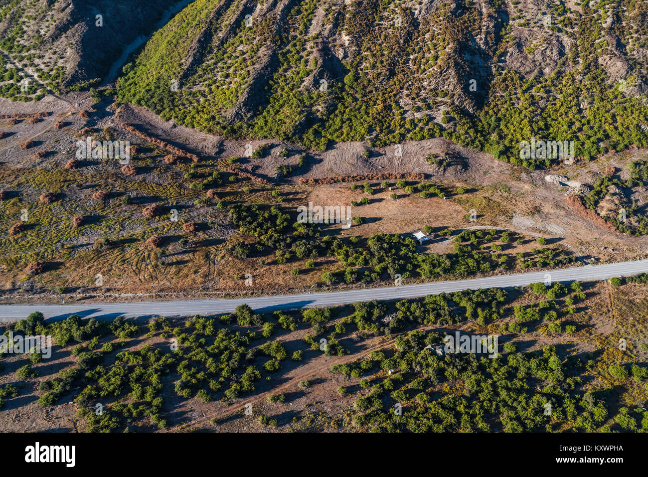 Landschaft in der Kawarau River Valley, Otago, Neuseeland Stockfoto