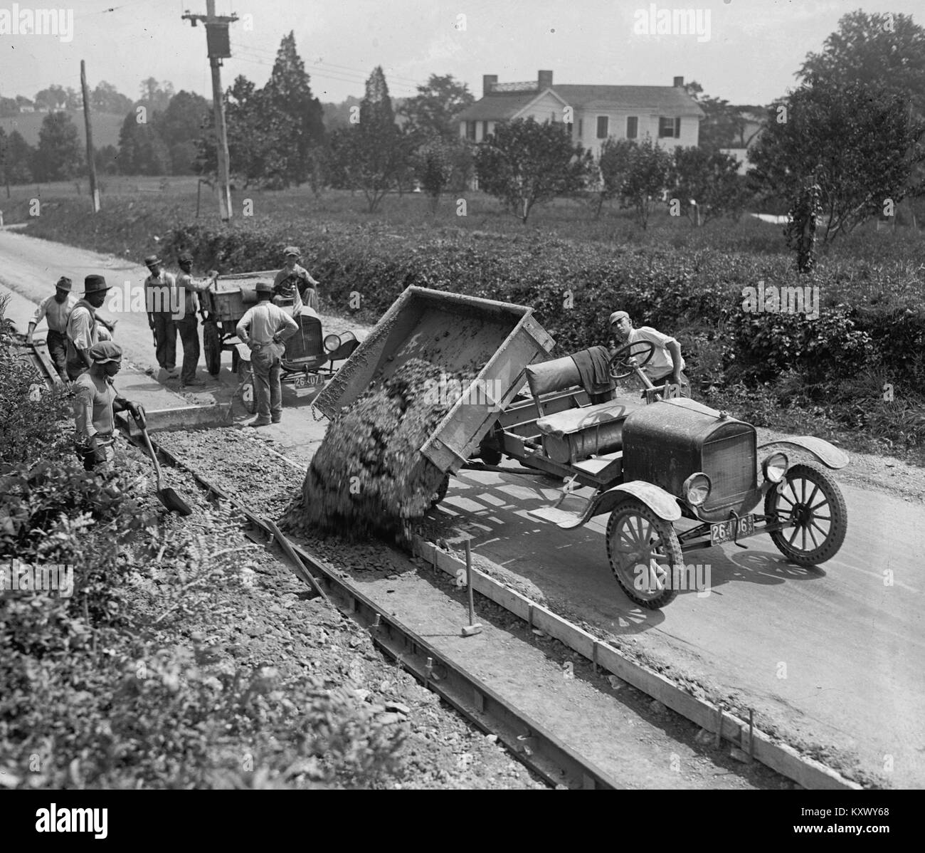 Dumping auf dem Bürgersteig Stockfoto