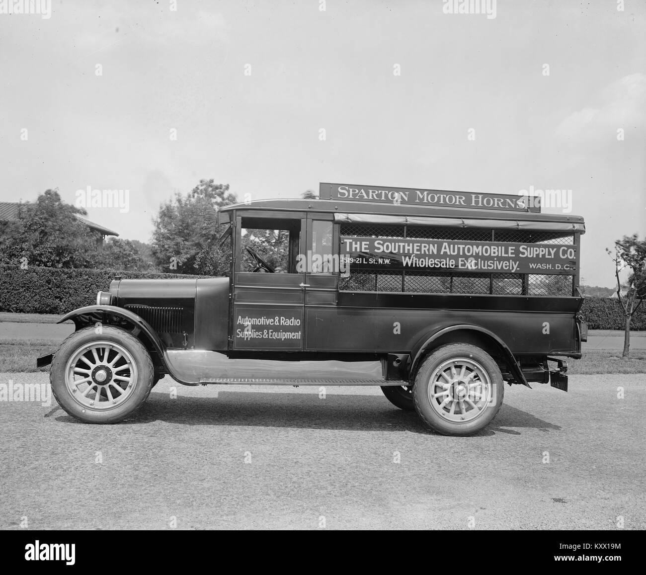 Sparton Motor Hörner, die südlichen Automobile Supply Co. Stockfoto