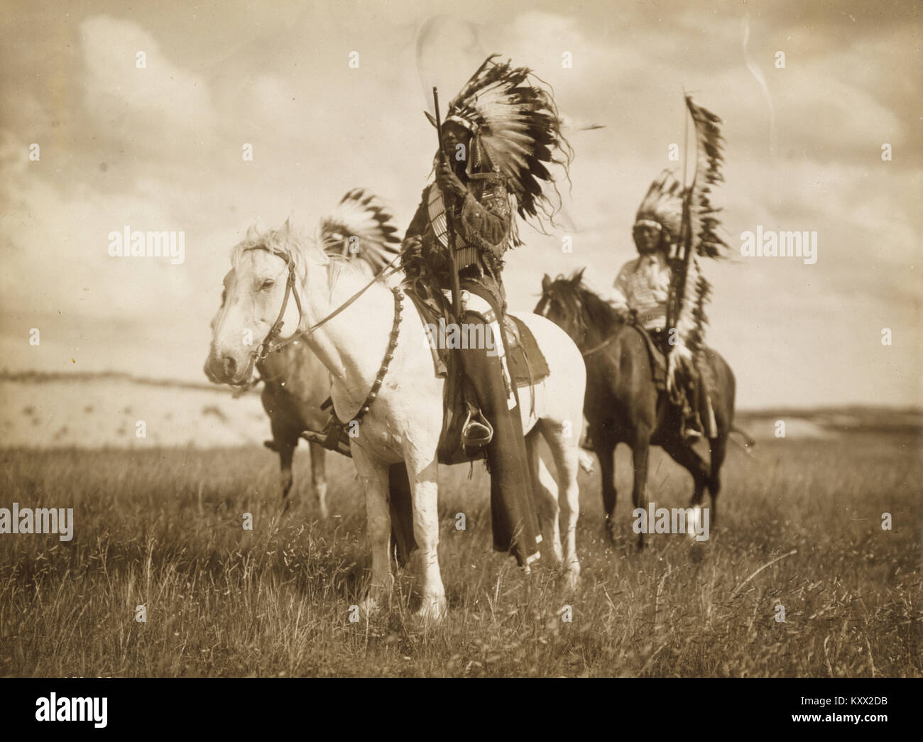 Drei Sioux Häuptlinge Stockfoto