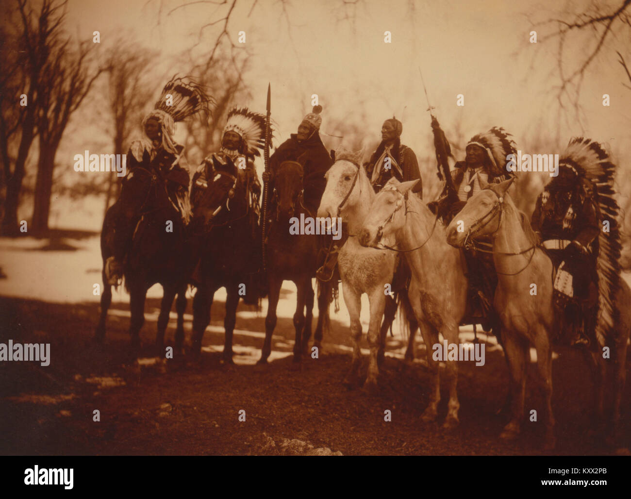 Geronimo & andere Stammesführer Stockfoto