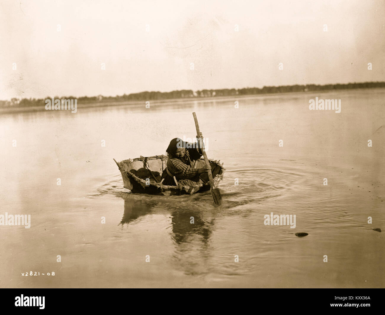 Mandan Bull Boot Stockfoto Mandan Bull Boot Stockfoto