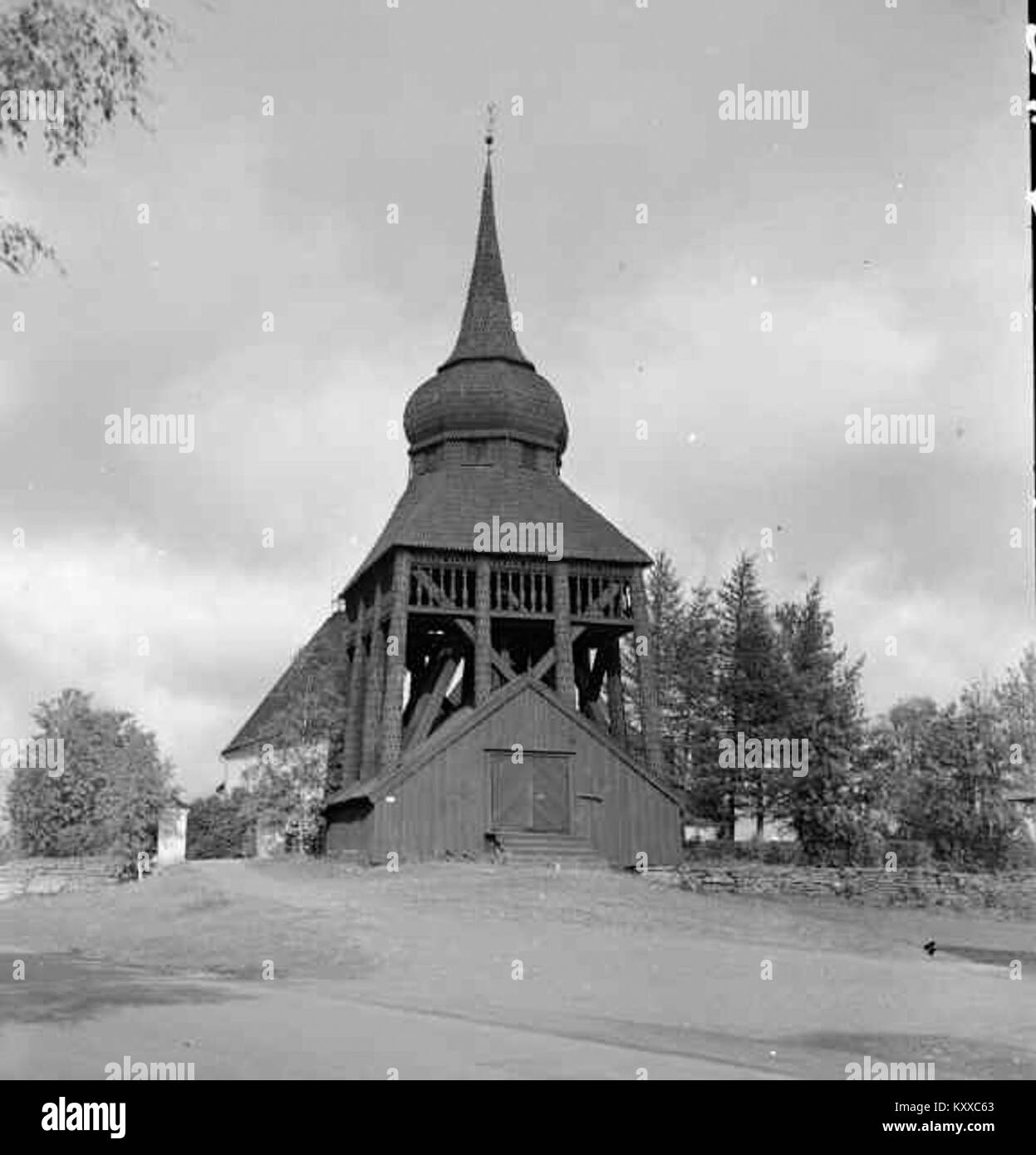 Frösö kyrka - KMB-16000200042143 Stockfoto