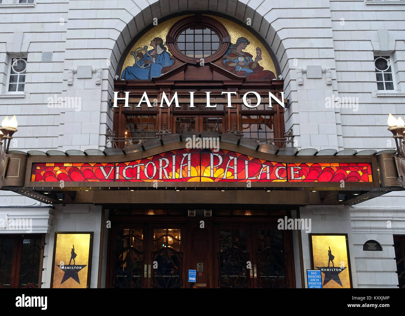 Hit Musical "Hamilton" im Victoria Palace Theatre, London Stockfoto