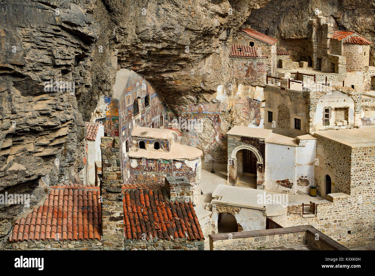 Sumela Kloster in Trabzon, Türkei. Griechisch-orthodoxe Kloster Sumela wurde im 4. Jahrhundert gegründet. Stockfoto