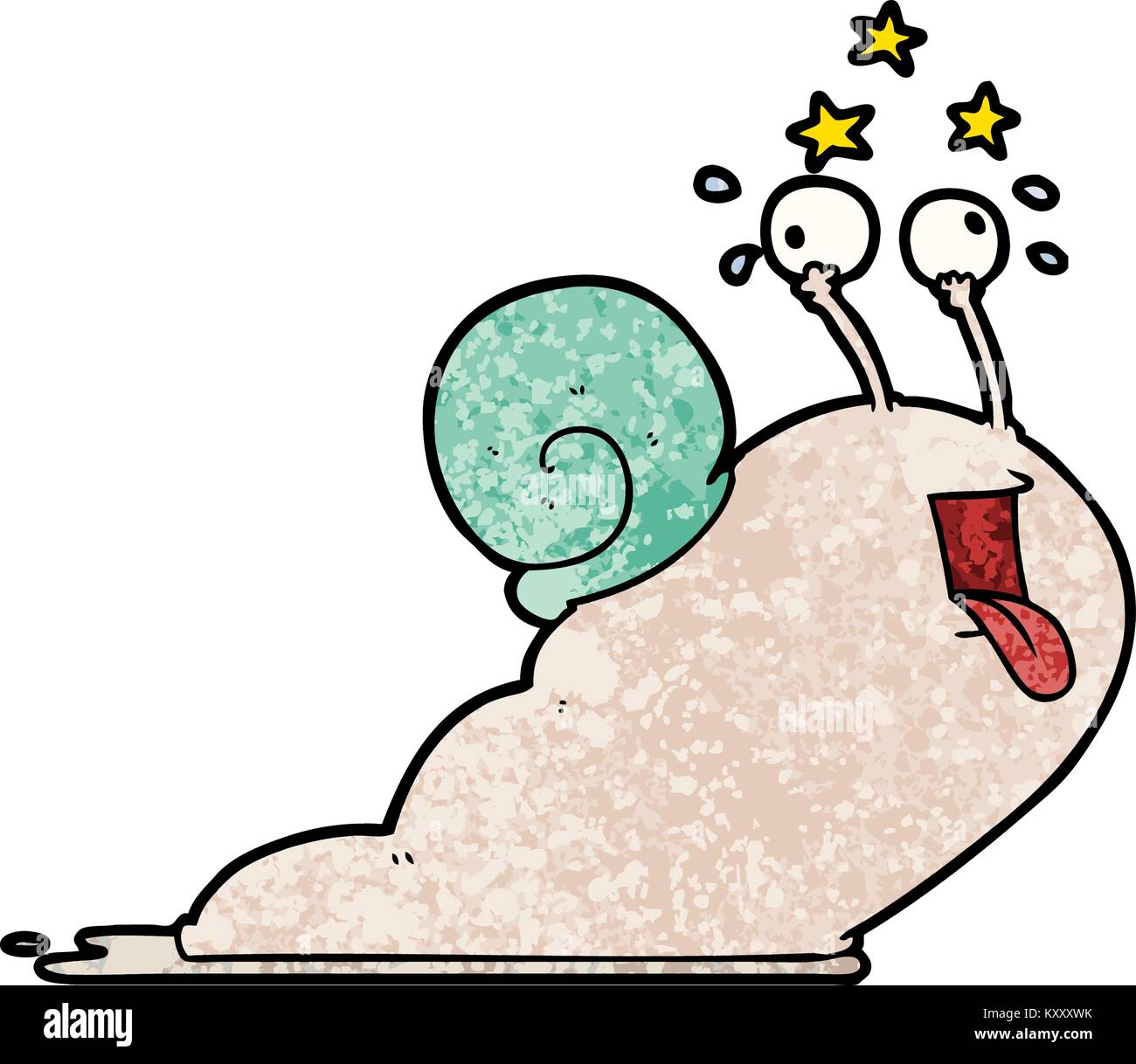 Crazy Cartoon Schnecke Stock Vektor