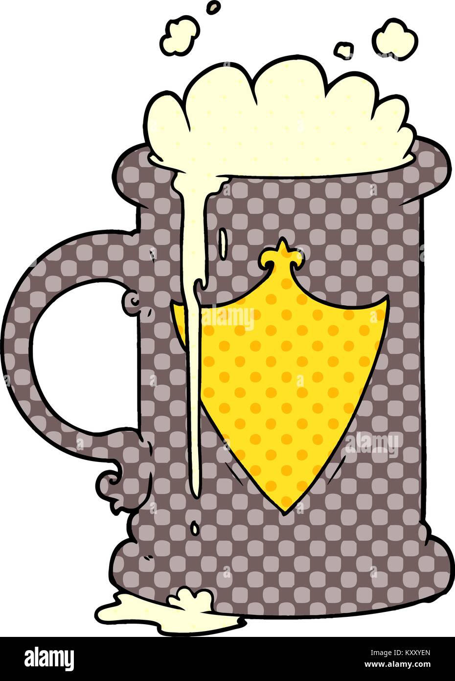 Cartoon schäumendes Bier Stock Vektor