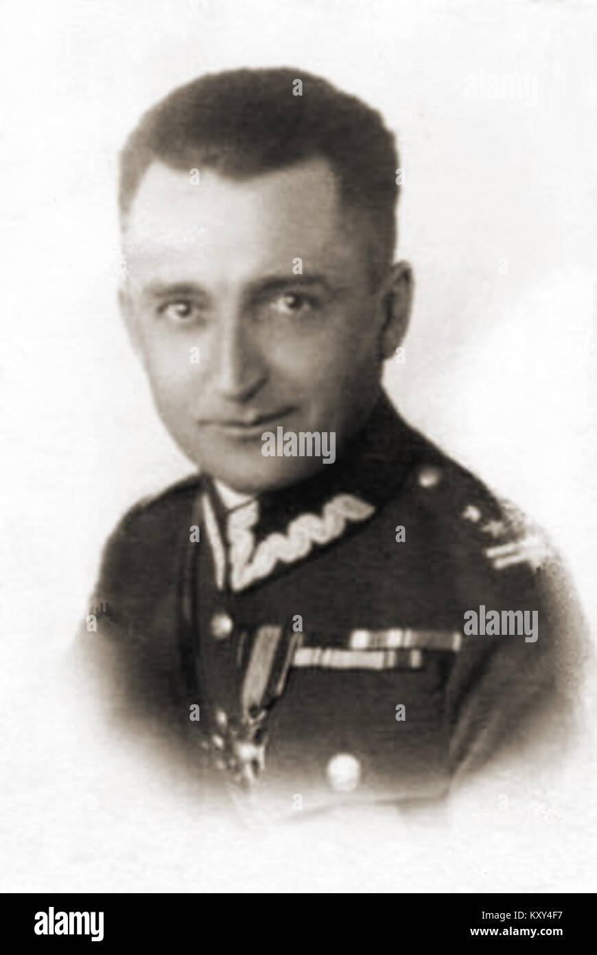 General August Emil Fieldorf war ein polnischer Militäroffizier und Anführer des Widerstands im Zweiten Weltkrieg, der bei Untergrundoperationen und nationalen Verteidigungsbemühungen gegen die Nazi-Besatzung bekannt war Stockfoto