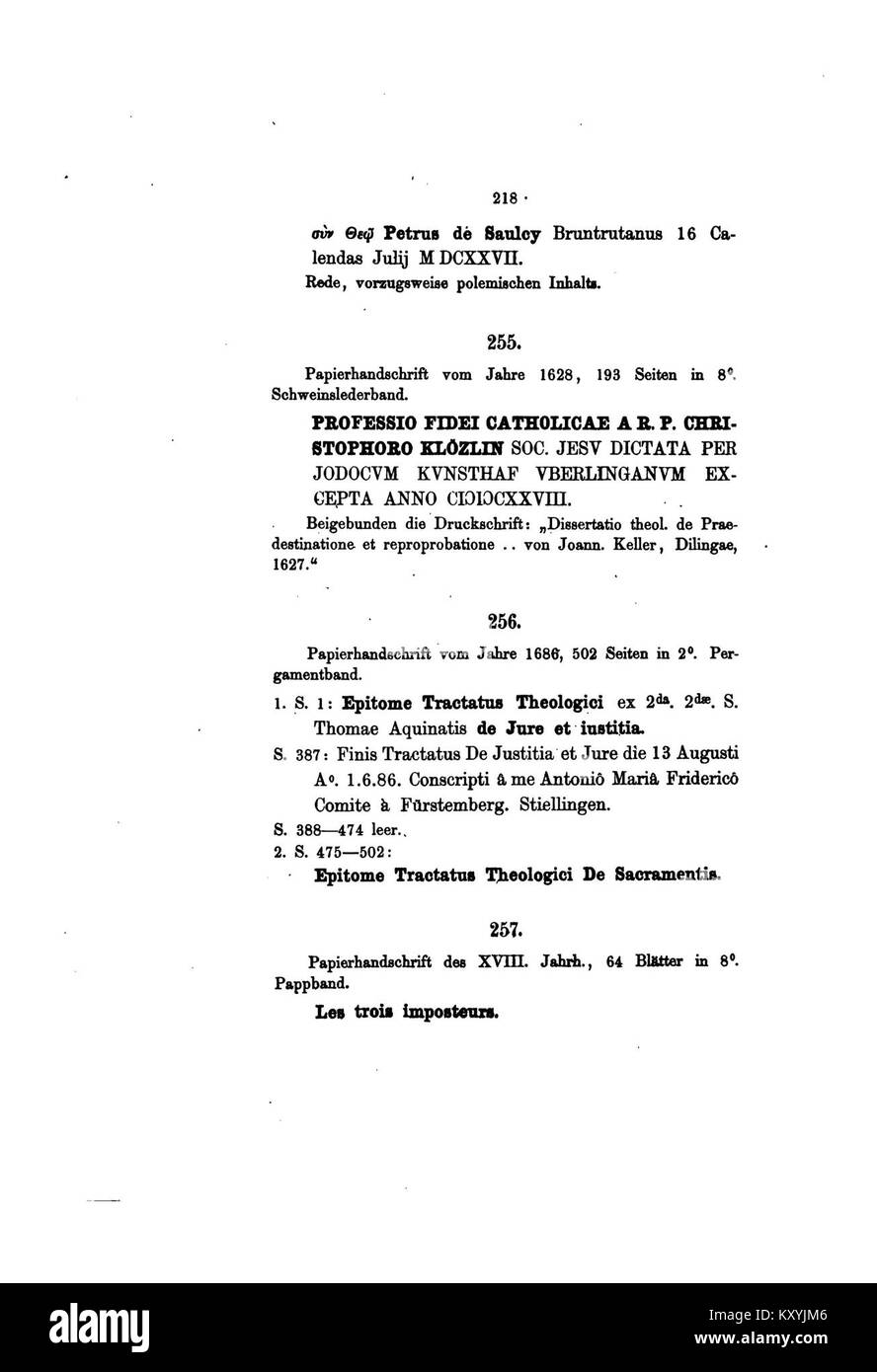Eine Handschrift aus der Hofbibliothek Fürstenberg, Deutschland, die historische oder literarische Texte enthält, die Teil des erhaltenen europäischen Kulturerbes der Sammlung sind. Stockfoto