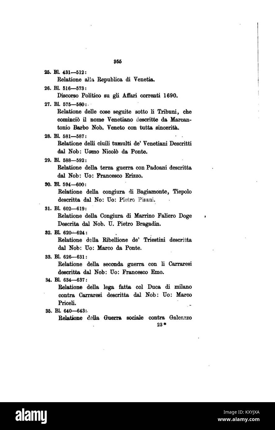 Die Handschrift Nr. 369 aus der Fürstenberger Hofbibliothek enthält historische europäische Texte, die kulturelle und literarische Traditionen der Zeit widerspiegeln. Stockfoto