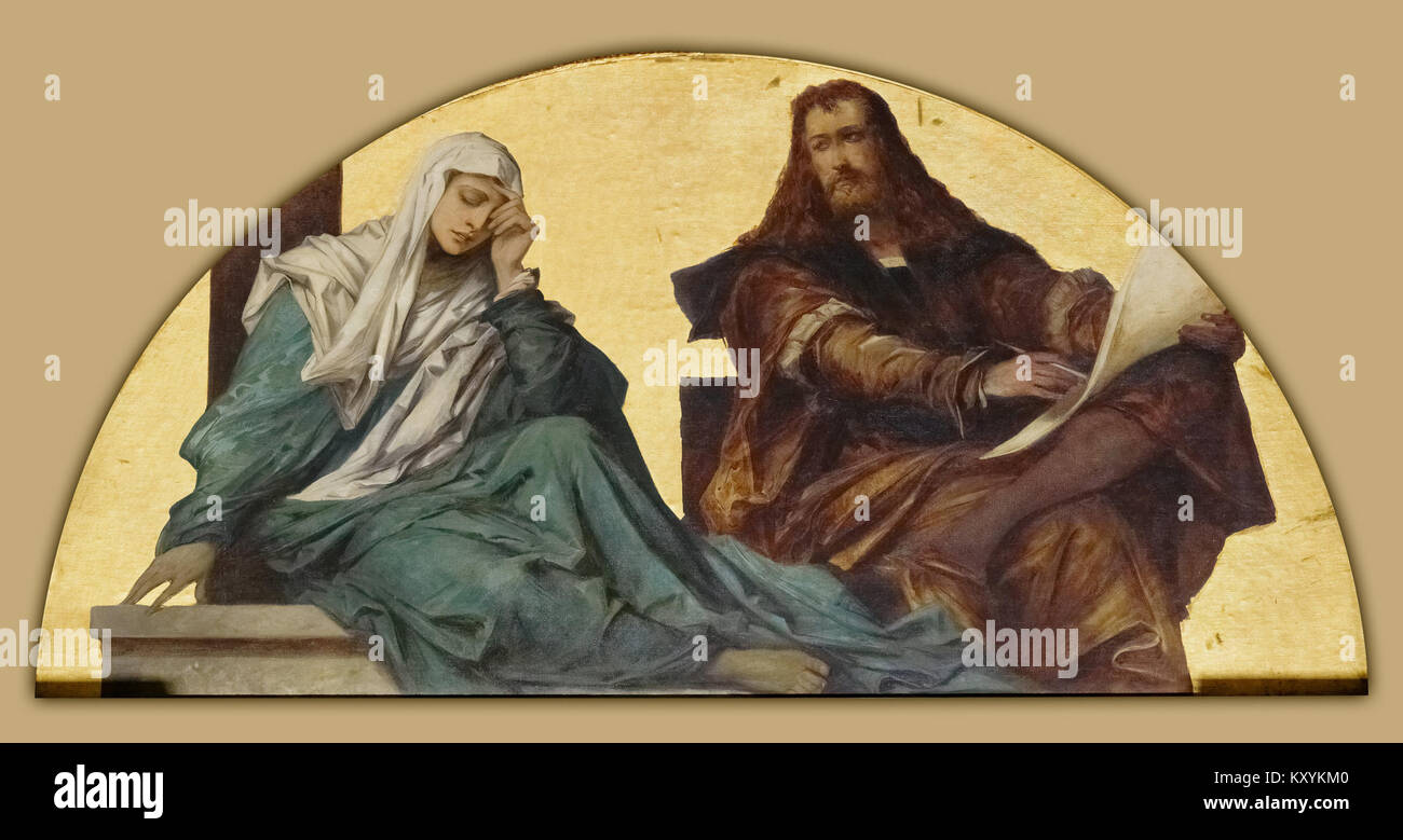 Hans Makarts Kunstwerk Albrecht Dürer veranschaulicht den künstlerischen Dialog und Einfluss zweier bedeutender Persönlichkeiten in der europäischen Kunstgeschichte des 19. Jahrhunderts. Stockfoto