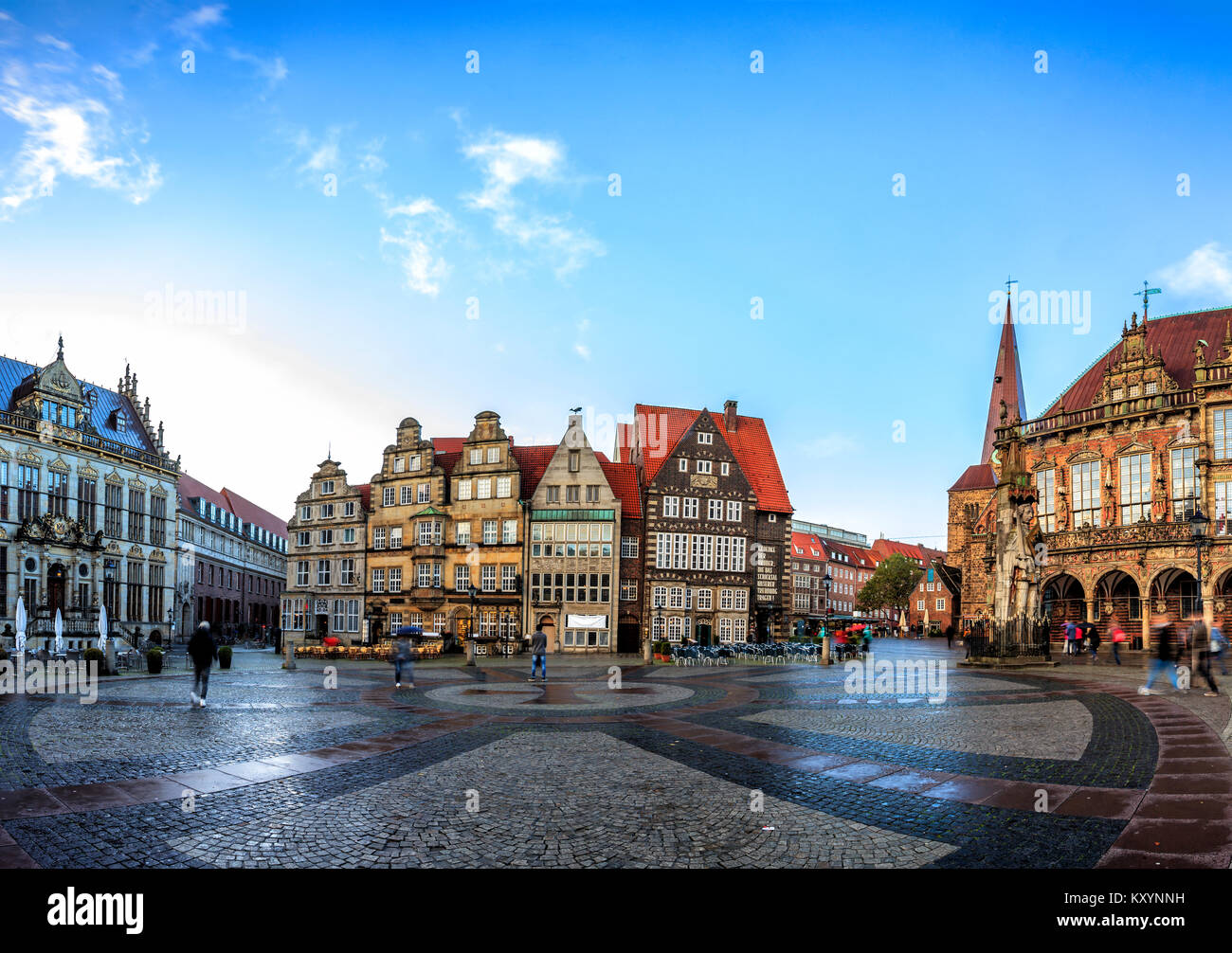 Skyline von Bremer Marktplatz, Deutschland Stockfoto