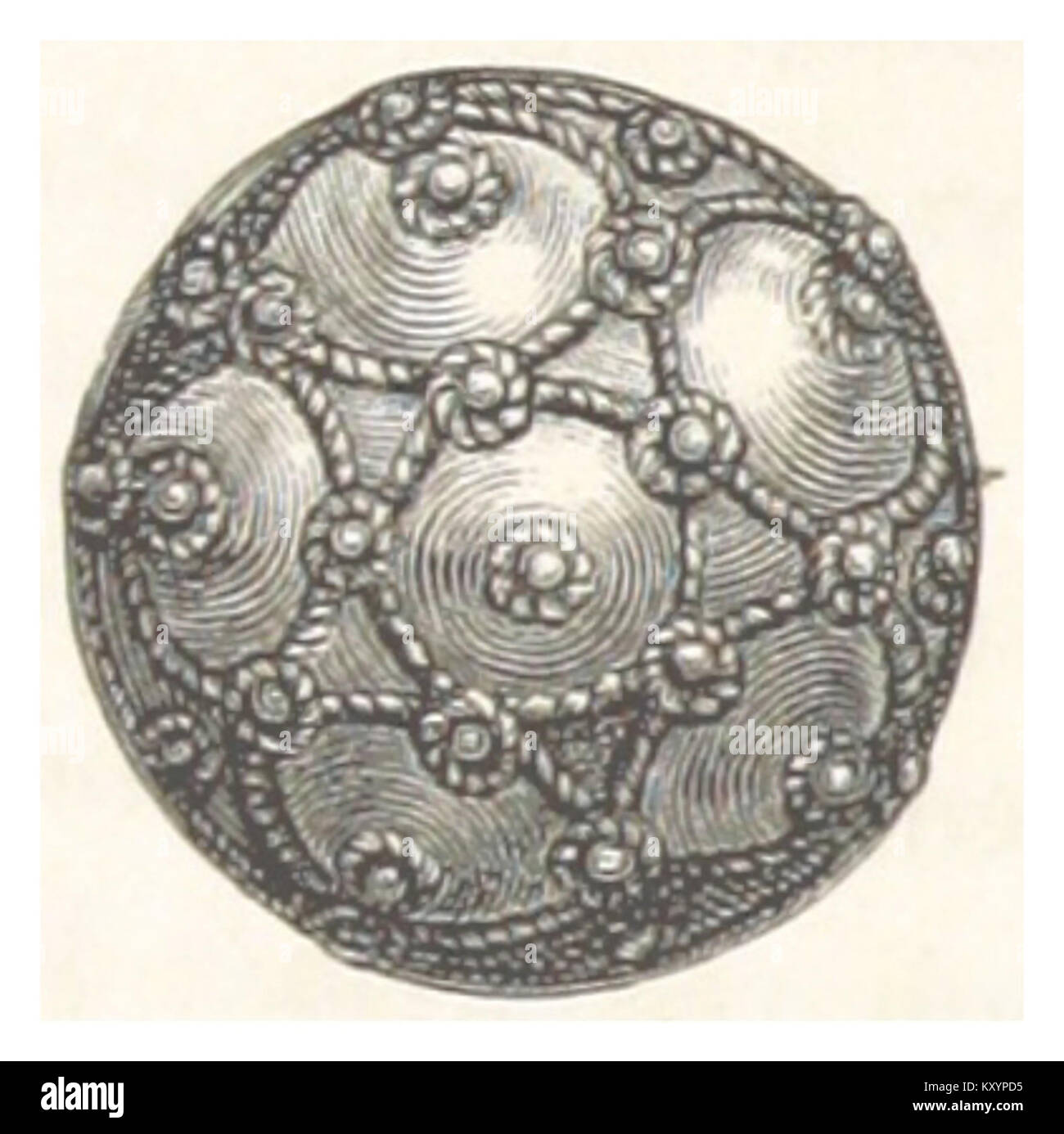 Diese Referenz stammt aus Hazelius’ 1882 erschienener Publikation, Band 2,1, Abbildung 60, Seite 316, die eine Illustration oder Diskussion über die schwedische Kultur und historische Artefakte während des 19. Jahrhunderts anbietet. Stockfoto