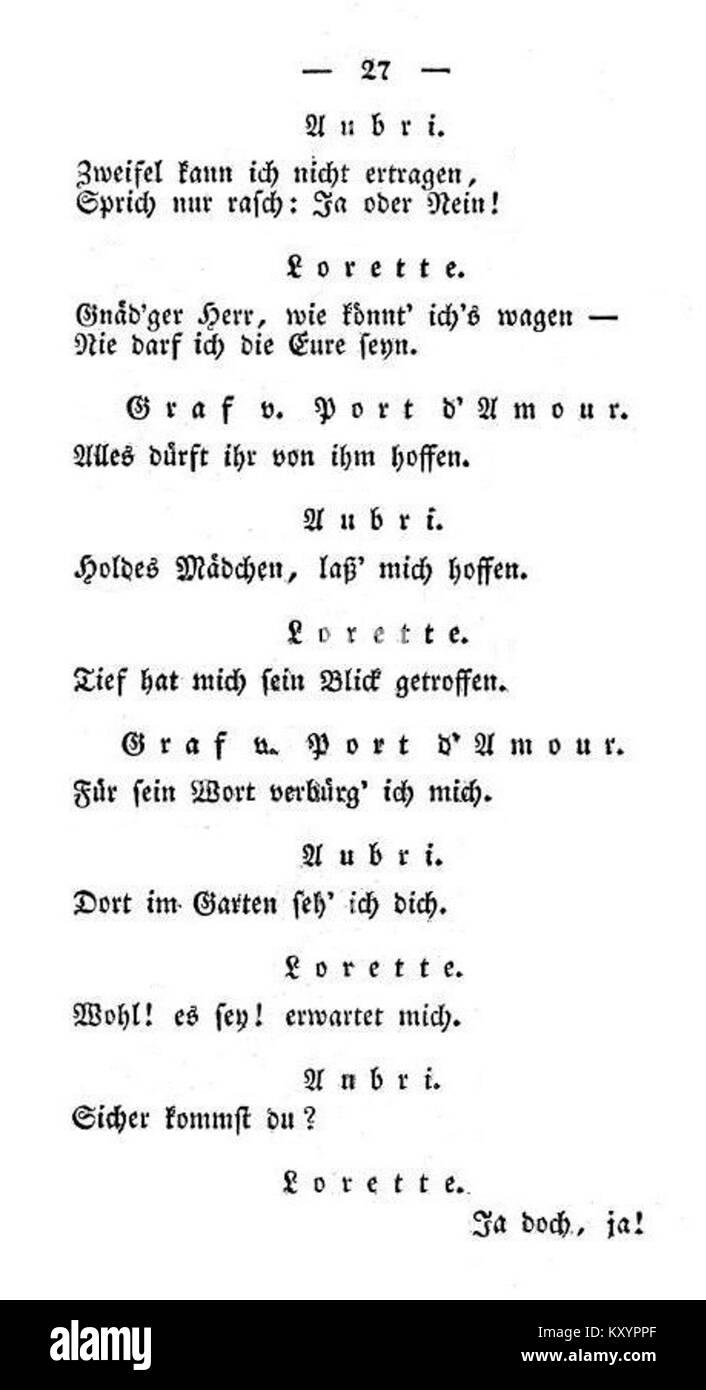 Diese Inszenierung von „der Vampyr“ von Heigel & Lindpaintner unterstreicht den gotischen Stil der Oper aus dem 19. Jahrhundert. Die Oper, bekannt für ihre dunklen Themen, ist ein Beispiel für die emotionale Intensität und dramatische Erzählkunst, die für die künstlerischen Strömungen der Epoche charakteristisch sind. Stockfoto