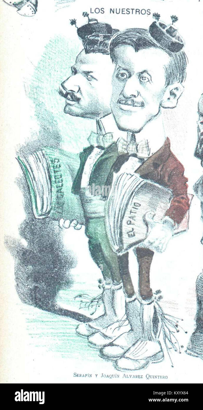 Hermanos Álvarez Quintero, Don Quijote, 25 de Julio de 1902 (7/8) Stockfoto