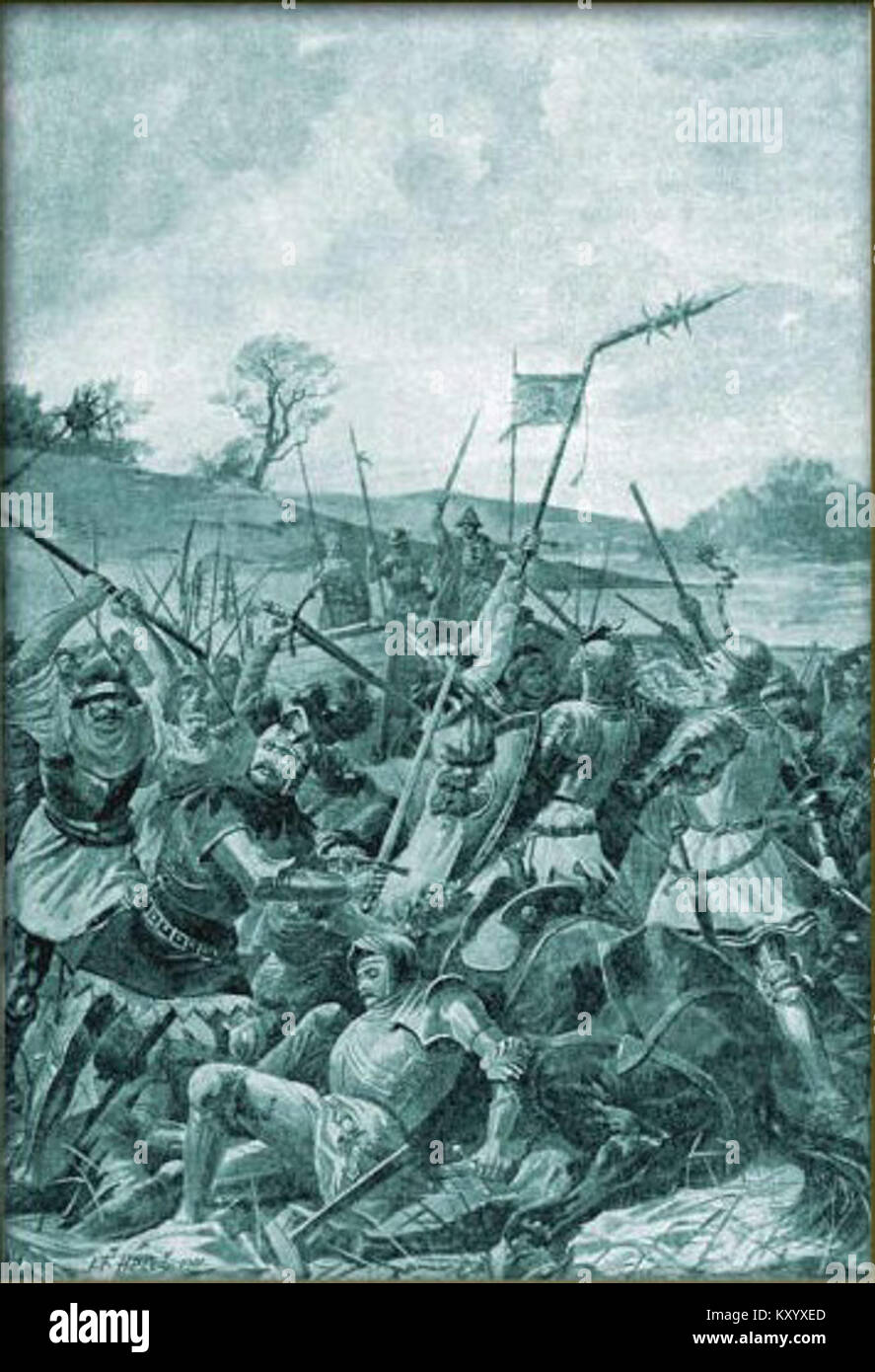 Hetteš, Ferdinand - Porážka železných Pánů u Sudoměře Dne 25. Března 1420 Stockfoto