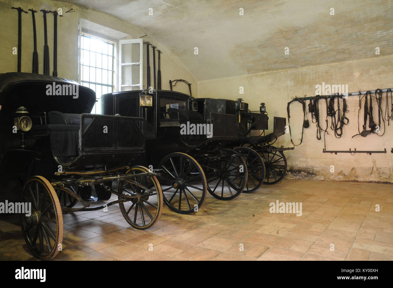 Beförderung, Garage, Haus Sant Agata, Giuseppina Strepponi, Giuseppe Verdi, 2013, Italien Stockfoto