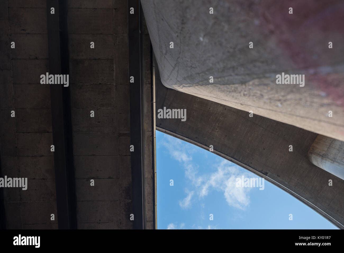 Spaghetti Abfahrt A38 (M) Birmingham Ring Road Beton Kies Hil Interchange River Tame Stockfoto