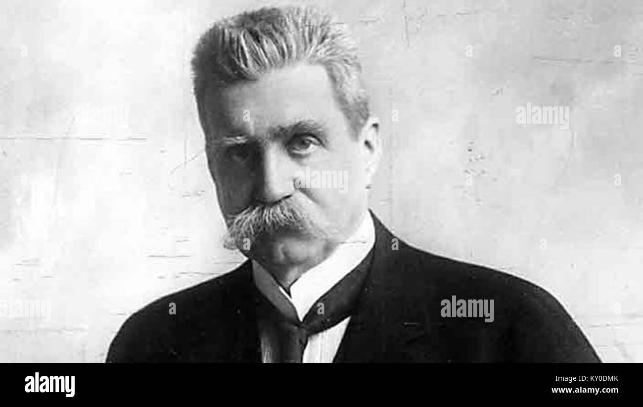 Hjalmar Branting war ein schwedischer Politiker und Staatsmann, Vorsitzender der Sozialdemokratischen Partei und erster sozialdemokratischer Premierminister Schwedens. Stockfoto