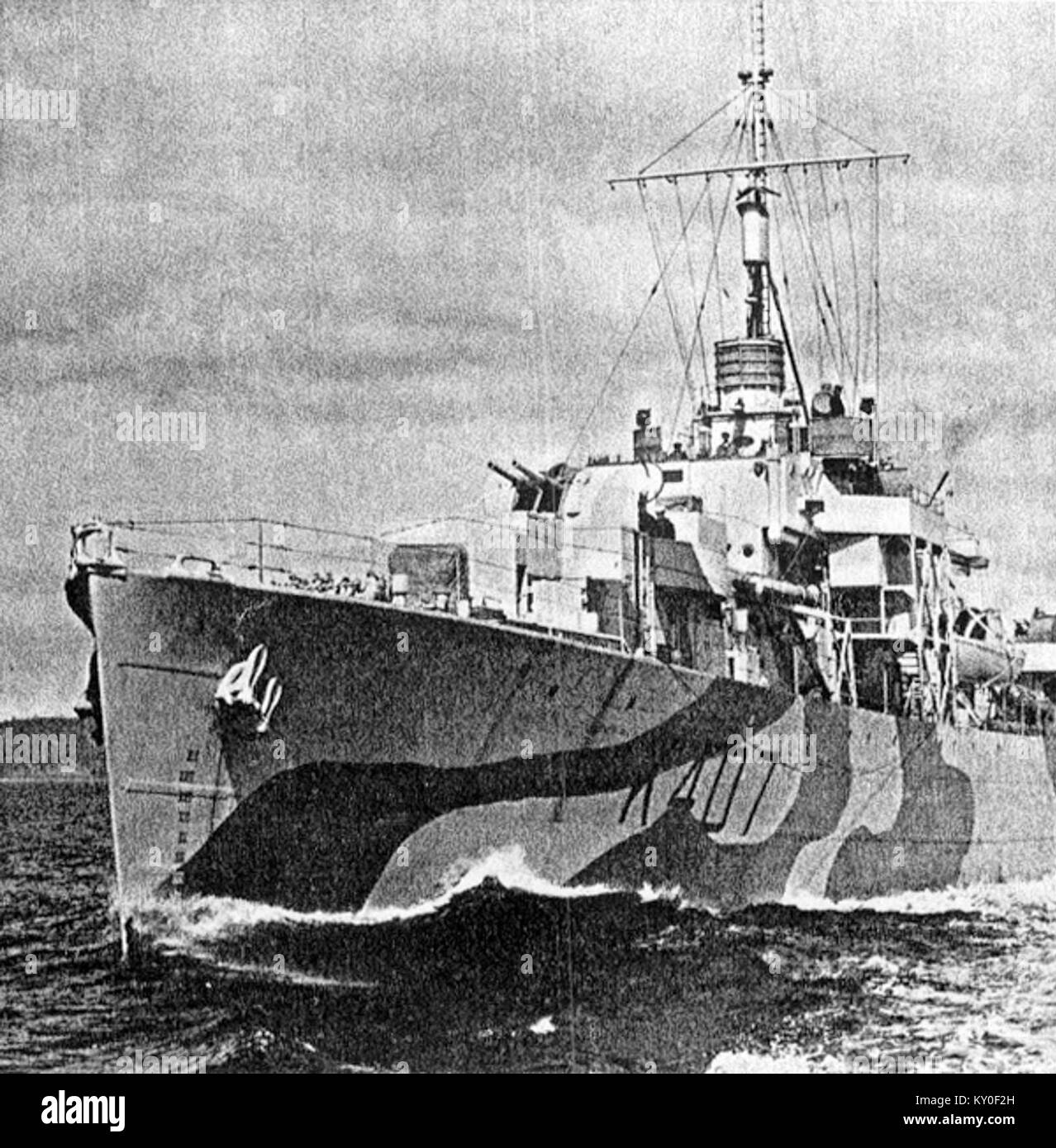 Die HMCS Beacon Hill war eine 1944 vom Stapel gekommene Fregatte der kanadischen Marine, die während des Zweiten Weltkriegs in Konvoi-Eskorten und U-Boot-Operationen im Atlantik diente. Stockfoto