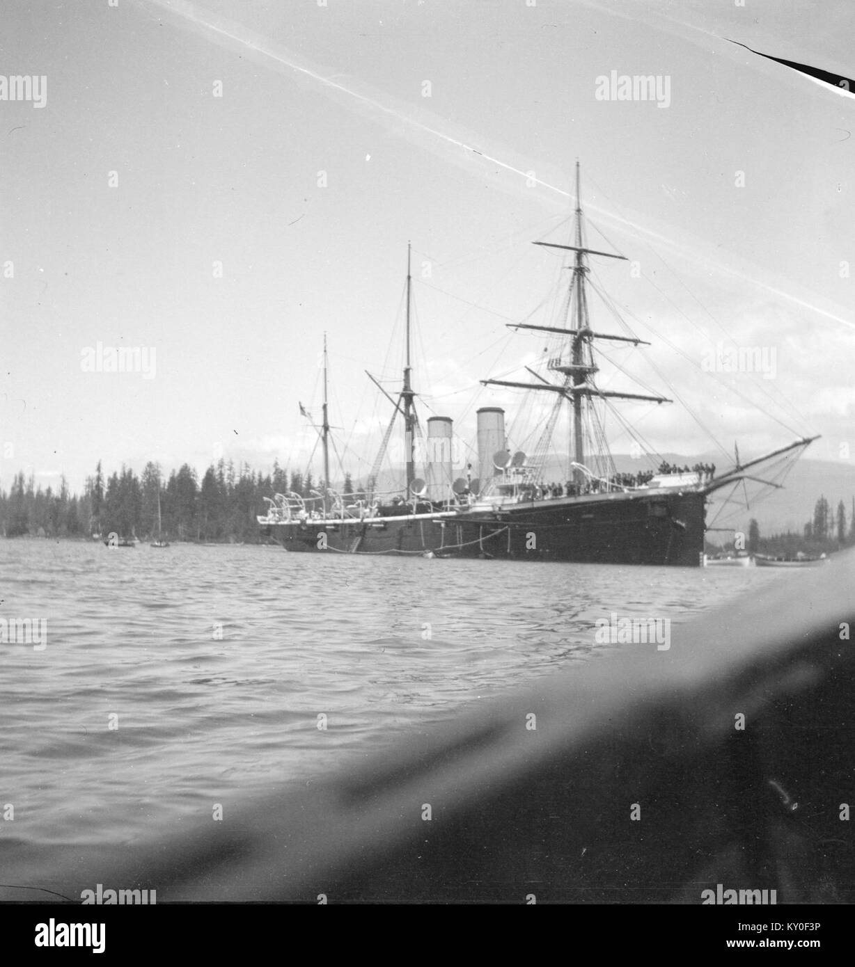 HMS Amphion in Kanada 1900 Stockfoto