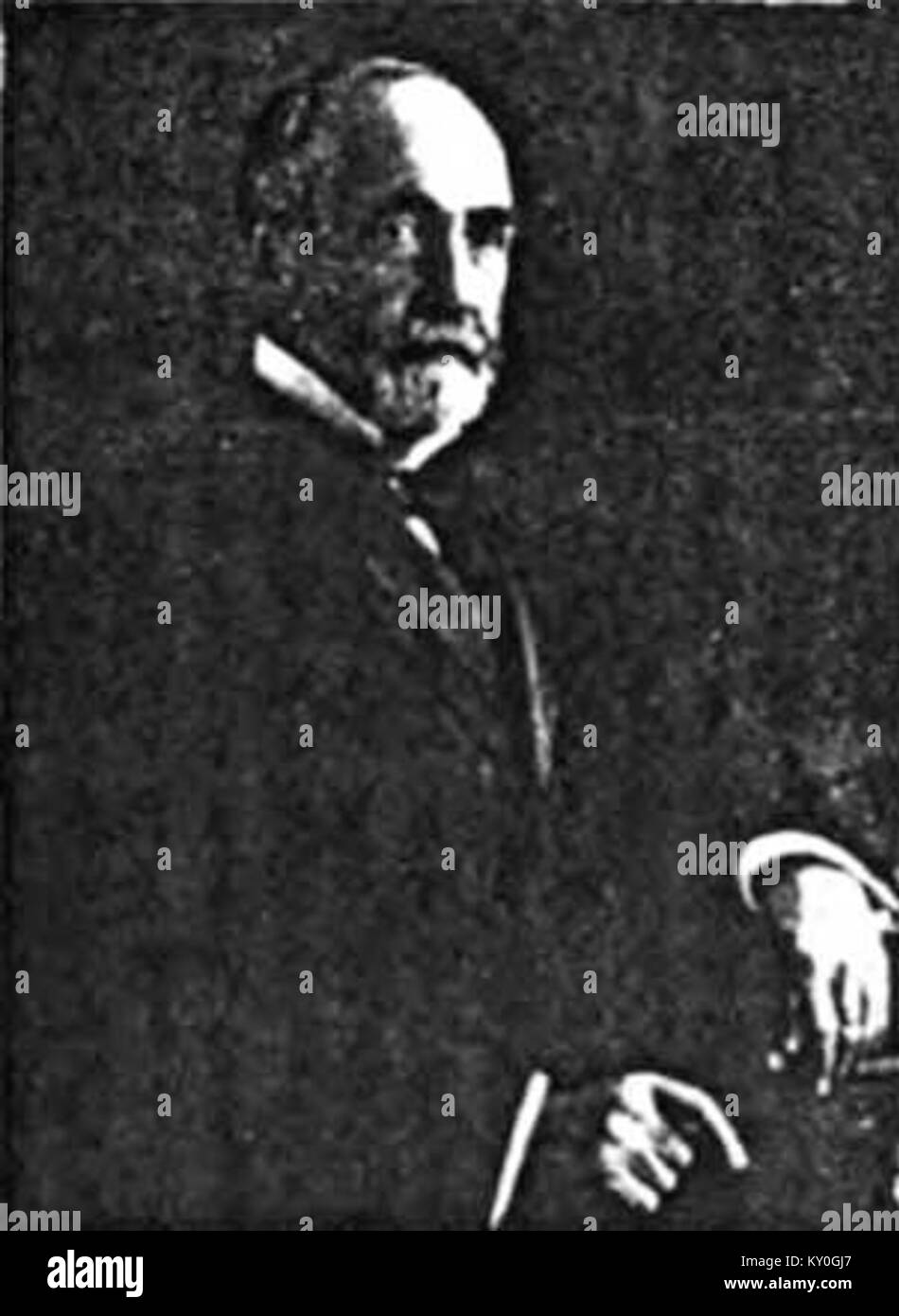 Porträt des amerikanischen Journalisten und Finanzschriftstellers Horace White, bekannt für seine redaktionelle Arbeit und Beiträge zum Wirtschaftsjournalismus. Stockfoto