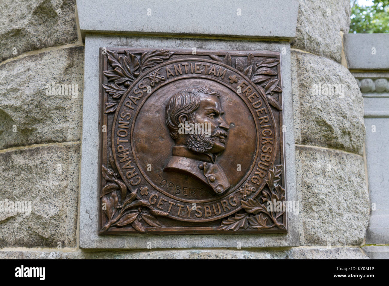 Die 1 New Jersey Brigade Denkmal, Gettysburg National Military Park, Pennsylvania, United States. Stockfoto