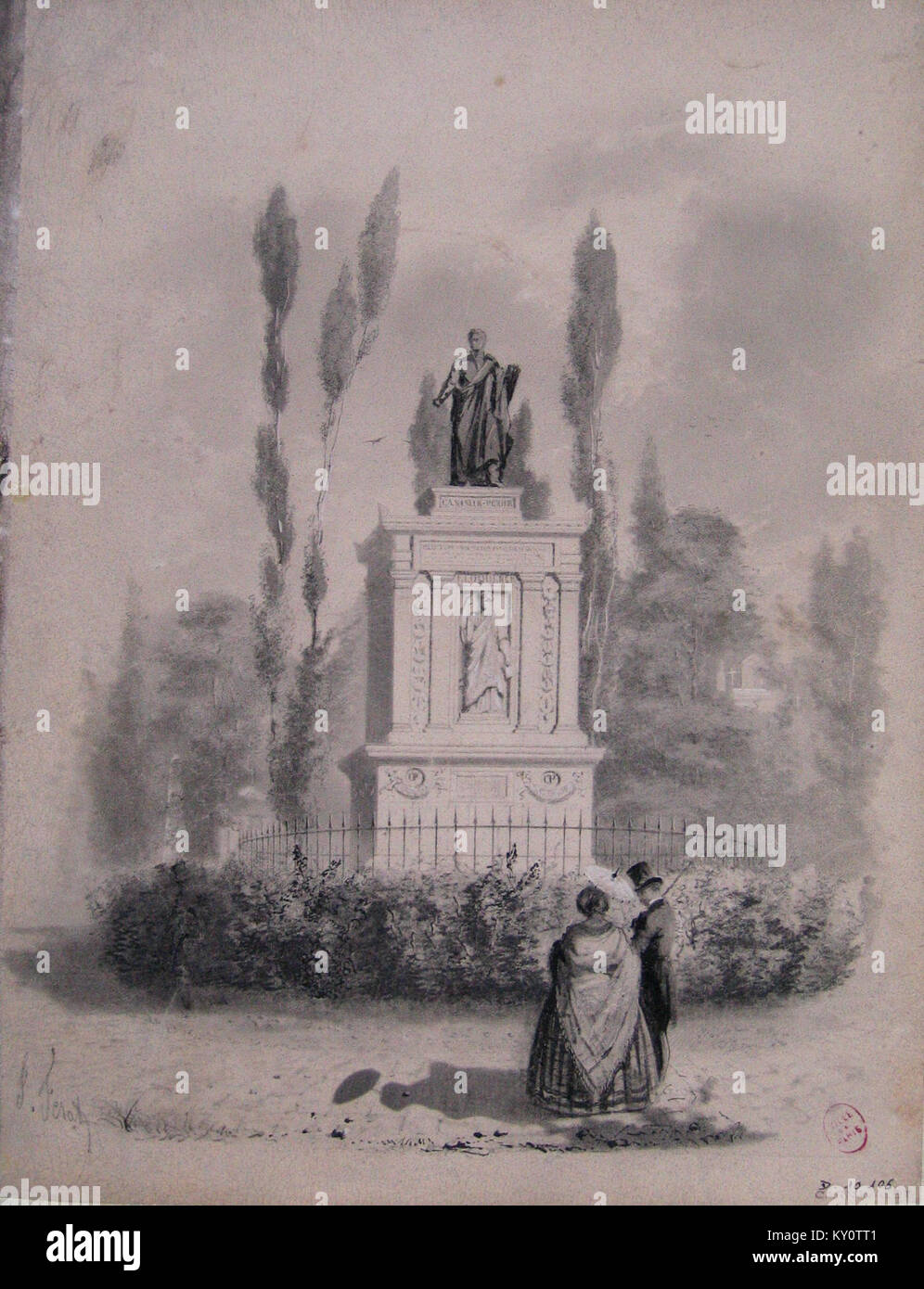 Porträt von Casimir Périer (1777–1832), französischer Politiker und ehemaliger Präsident der Abgeordnetenkammer. Er spielte eine Schlüsselrolle in der französischen Politik während der Julimonarchie und wurde auf dem Père-Lachaise-Friedhof in Paris begraben. Stockfoto