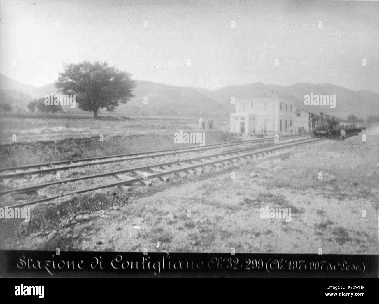 Ferrovia Terni-Rieti-L'Aquila (1883) - Stazione di Contigliano Stockfoto