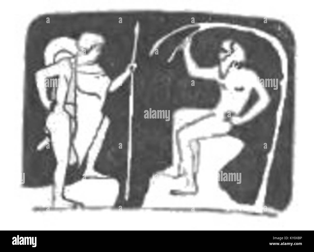 Filigrana 2 ist ein Manuskript aus der Bibliothek griechischer und lateinischer Autoren, das historische Texte und Marginalien in der klassischen europäischen Literatur zeigt. Stockfoto