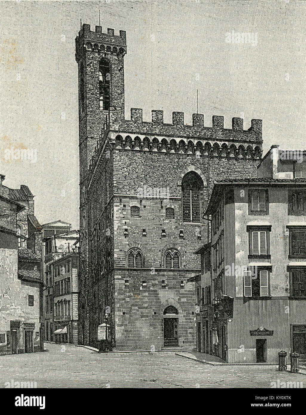 Firenze Palazzo del Podestà o Bargello Stockfotografie Alamy