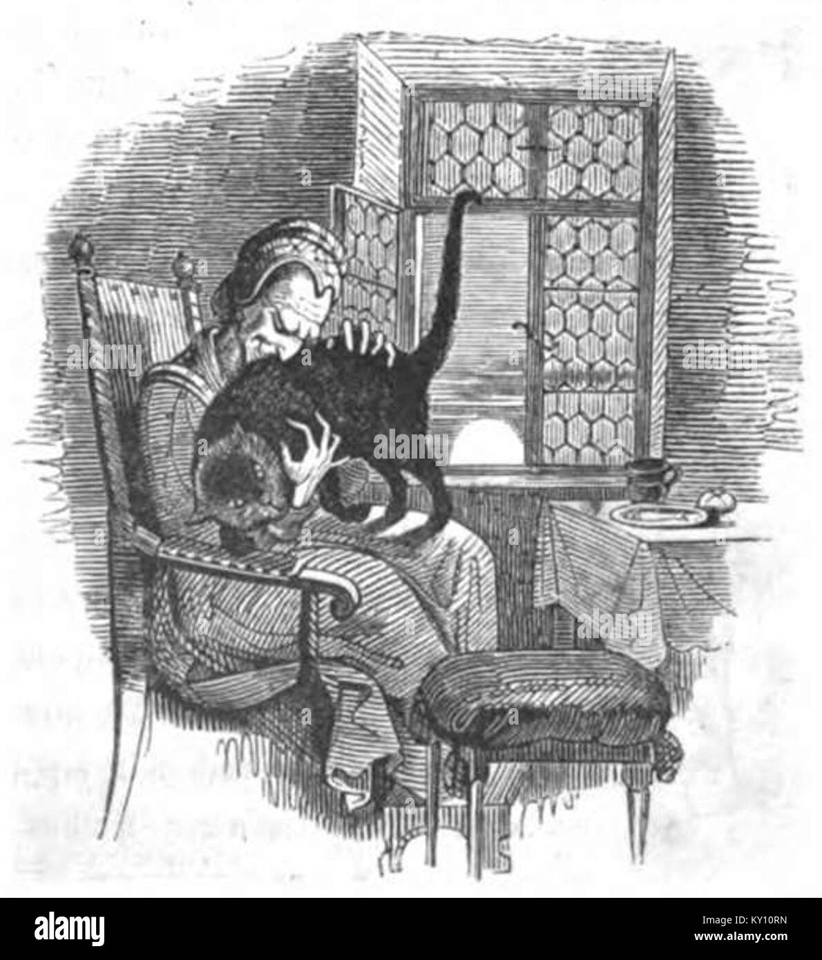 Ein satirisches Bild aus der Zeitschrift Fliegende Blätter, das Humor oder politische Kommentare durch Illustration darstellt. Stockfoto