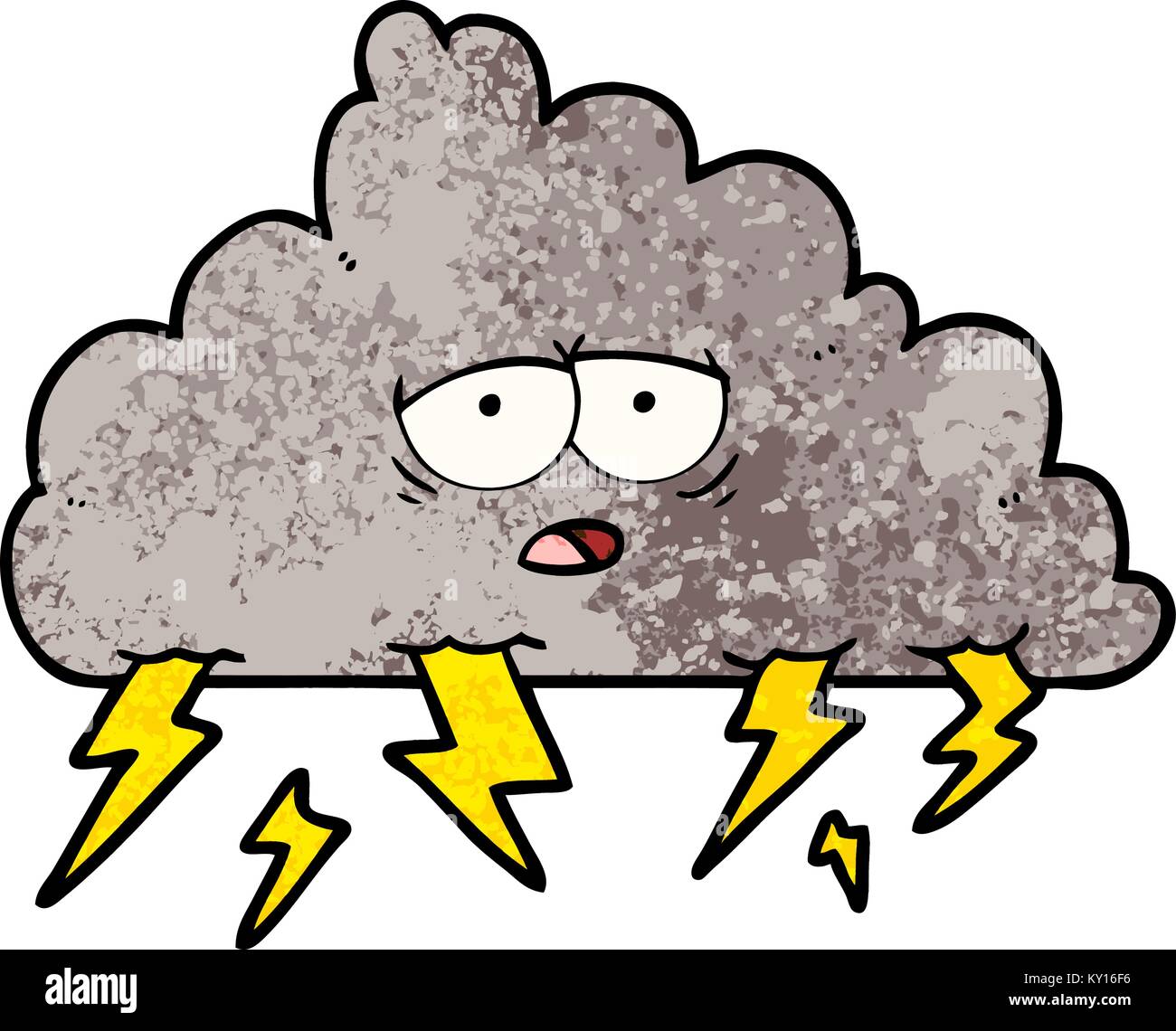 Cartoon Gewitterwolke Stock Vektorgrafik Alamy