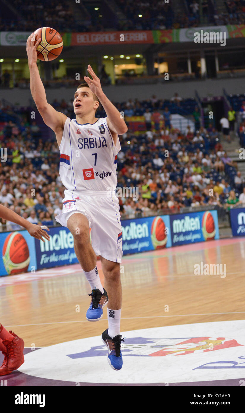 Bogdan Bogdanovic - Serbien Basketball Nationalmannschaft. Serbien Basketball Nationalmannschaft. FIBA OQT Tournament, Belgrad 2016 Stockfoto