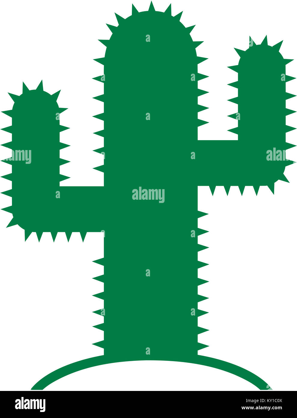 Grünen Kaktus Symbol Stockfoto