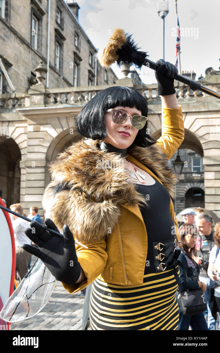 Street Performer, Edinburgh. Schottland Stockfoto